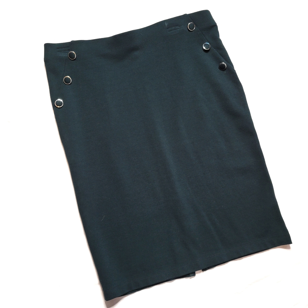 Dark Green Pencil Skirt
